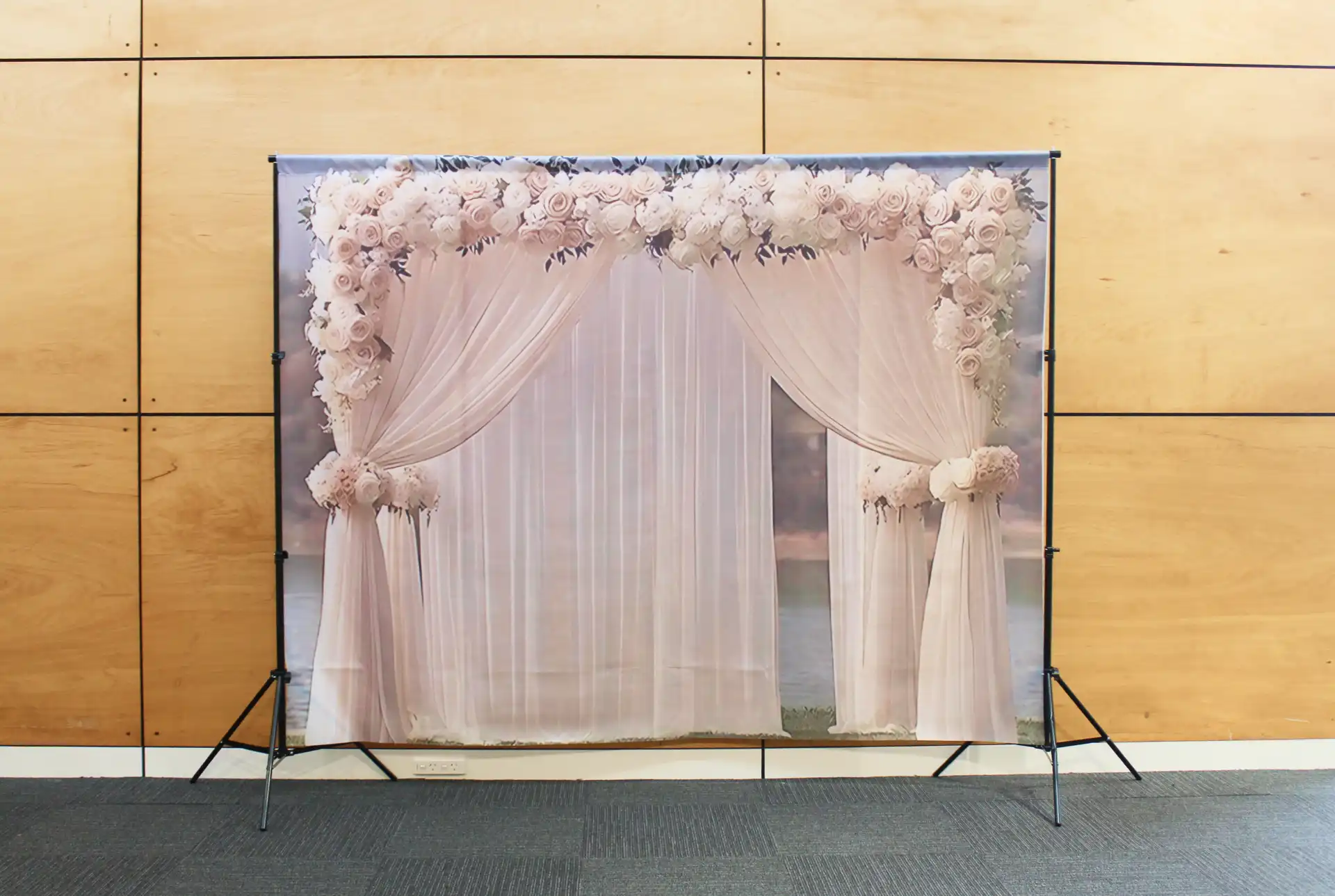 flower curtain backdrop glowframestudio perth